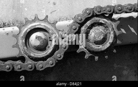 tooth wheel from old harvester Stock Photo