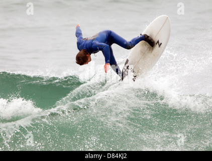 Surfer on a crest of a wave Stock Photo - Alamy