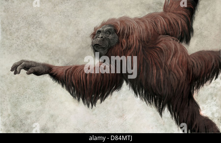 Prehistoric Wildlife From The Miocene Era, Illustration. From Left To ...