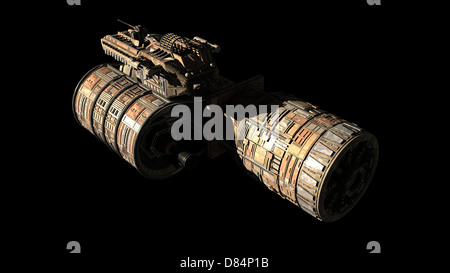 French/Bulgarian orbital weapons platform featured in 2001 : A Space Odyssey, front view. Stock Photo