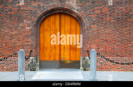 Door on the brick wall Stock Photo