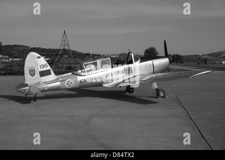 A DHC-1 Chipmunk trainer aircraft, used by the Portuguese Air Force as a glider tug, Sintra, Portugal. Stock Photo