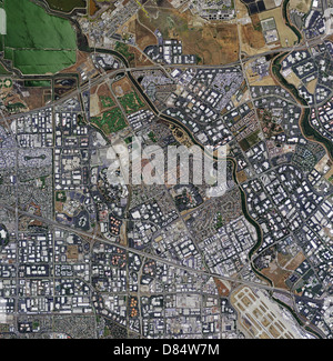 aerial photo map of Santa Clara, California Stock Photo