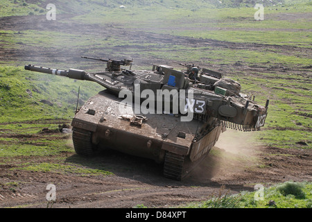 An Israel Defense Force Merkava Mark IV main battle tank. Stock Photo