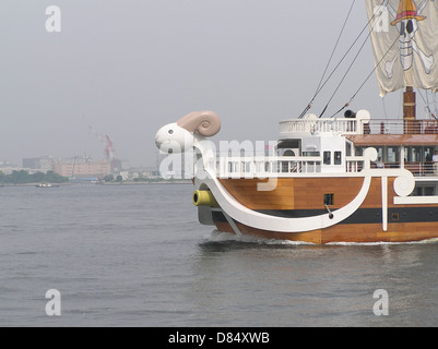 12 July 03 One Piece The Going Merry Front 3 Odaiba Tokyo Japan Stock Photo Alamy