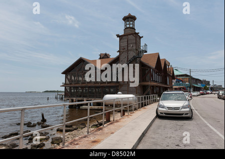 The Sea Breeze Restaurant  along Main St. in Cedar Key Florida USA on the Gulf Coast. Stock Photo