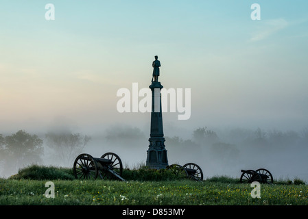 Ohio Monument, Cemetery Hill, Gettysburg National Military Park, Pennsylvania, USA Stock Photo