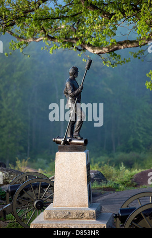 Devil's Den monument, Gettysburg National Military Park, Pennsylvania, USA Stock Photo