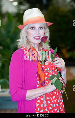 London, UK - 20 May 2013: Joanna Lumley, Marks and Spencer sustainability Ambassador opens the retailer's first ever Chelsea exhibit during the RHS Chelsea Flower Show 2013 edition press day. Credit:  Piero Cruciatti / Alamy Live News Credit: Piero Cruciatti/Alamy Live News Stock Photo