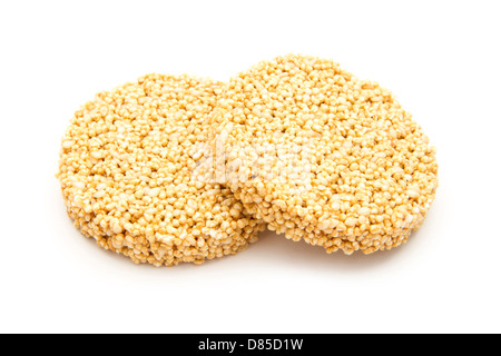 two amaranth cookies isolated on white background Stock Photo