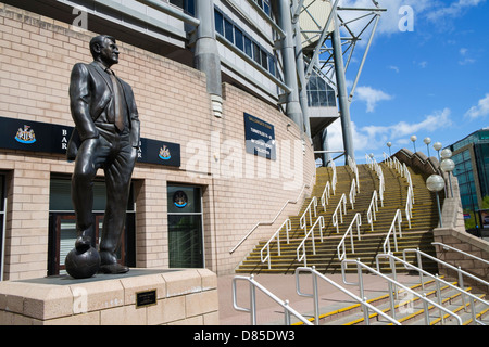 A statue of Bobby Robson at St James Park, home of Newcastle United. Stock Photo