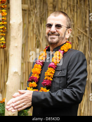 London, UK, 20/05/2013 : 2013 RHS Chelsea Flower Show. Ringo Starr. Picture by Julie Edwards Stock Photo
