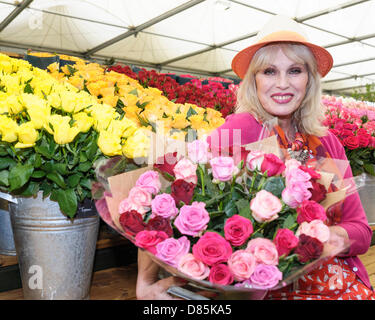 London, UK, 20/05/2013 : 2013 RHS Chelsea Flower Show. Joanna Lumley. Picture by Julie Edwards Stock Photo