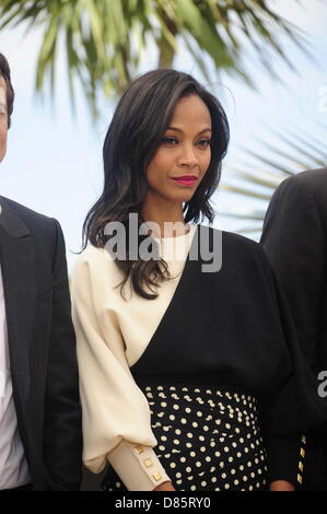 Cannes, France. 20th May 2013. Zoe Saldana at the Photocall  of Blood Ties at  Cannes  Film Festival. Credit:  Peter Phillips / Alamy Live News Stock Photo