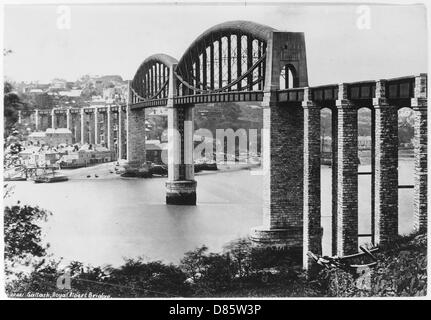 Royal Albert Bridge (Brunel Bridge) Saltash Stock Photo