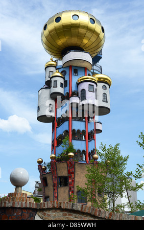 The so called Kuchlbauer Tower by Friedensreich Hundertwasser is situated at the Kuchlbauer Brewery in Abensberg ion Bavaria