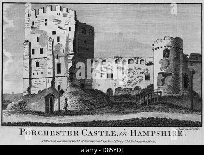 PORCHESTER CASTLE, Hampshire Stock Photo