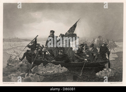 George Washington crossing the Delaware River Stock Photo