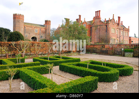 Hodsock Priory in Blyth, Nottinghamshire, the home to the famous Hodsock Snowdrops. Stock Photo