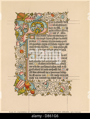 Page From A Religious Manuscript In Latin Stock Photo