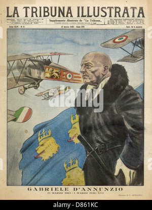 Gabriele d'Annunzio, Italian writer and political figure Stock Photo