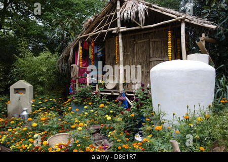 London, UK. 20th May, 2013. The Chelsea Flower Show. Picture: Herbert -Smith Seehils Garden for WaterAid designers Patricia Thurion and Janet Honour. Credit: Martin Hughes-Jones/Alamy Live News Stock Photo