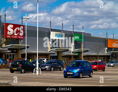 St Peter's Retail Park a large shopping centre in Mansfield town centre Nottinghamshire England UK Stock Photo