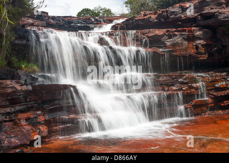 Waterfall in Jasper Canyon, Gran Sabana, Venezuela Stock Photo