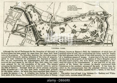 Map of Victoria Park Stock Photo