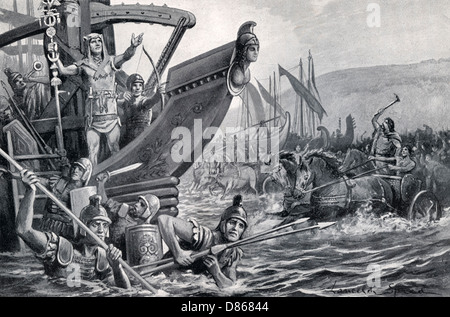 Roman Invasion Of Britain Stock Photo