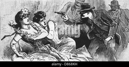 American train robbery Stock Photo