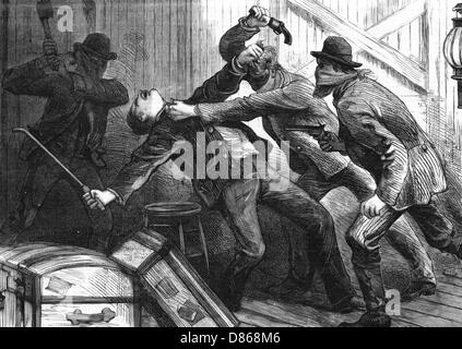 American train robbery Stock Photo