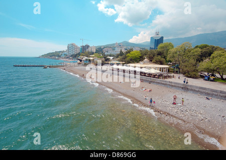 Beach, Yalta, Crimea, Ukraine, Eastern Europe  Stock Photo