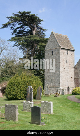 Detached Belfry Saddleback Tower KInnersley Herefordshire England UK Stock Photo