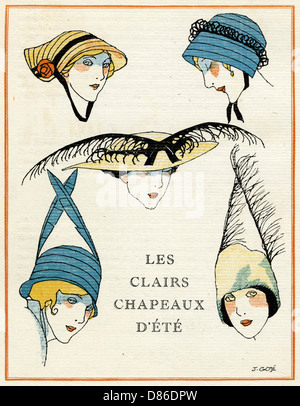 Women hats 1914 Stock Photo