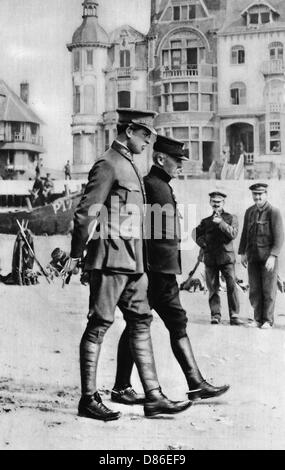 King Albert I of Belgium and General Jacques de Dixmude Stock Photo