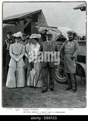 King Edward VII state visit with Kaiser Wilhelm II Stock Photo