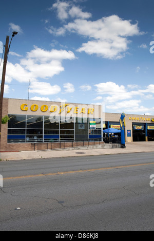 A view of a Goodyear retail store in San Antonio Texas Stock Photo