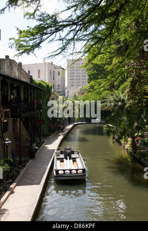 A view of the Riverwalk in San Antonio, Texas Stock Photo