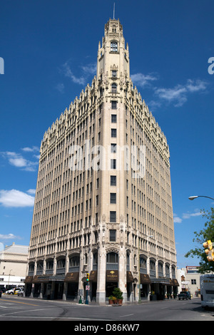 A view of the Emily Morgan hotel in San Antonio, Texas Stock Photo