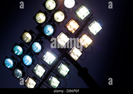 Sports ground floddlights Stock Photo