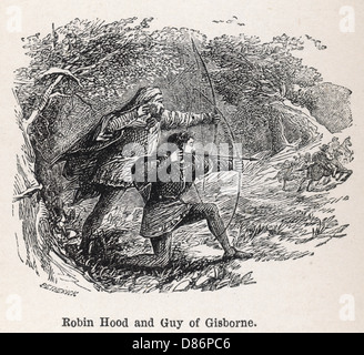 Robin Hood and Guy of Gisborne. Stock Photo