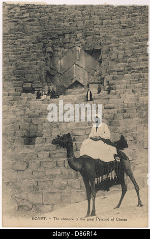Pyramid entrance, Gizeh (Giza) Stock Photo
