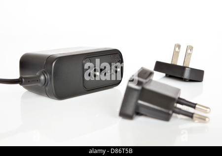 AC/DC adapter isolated on white background Stock Photo