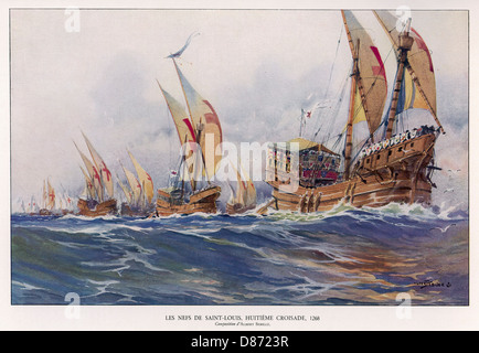 Medieval Ships Stock Photo