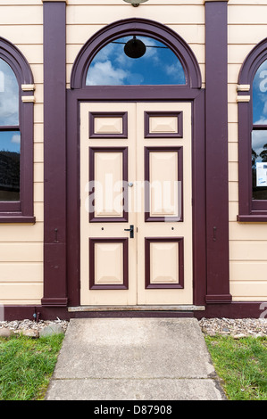 The community meeting hall in the small gold field and high country town of Jamieson , in Victoria Australia. Stock Photo