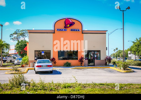 Taco Bell Fast food restaurant in Sarasota FL Stock Photo