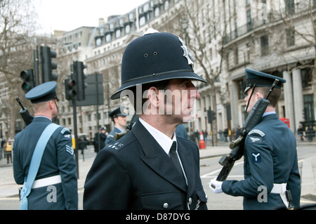 Police officer on duty in London Stock Photo