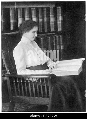 Helen Keller 1880-1968, reading the lips of Mrs. Calvin Coolidge, wife ...