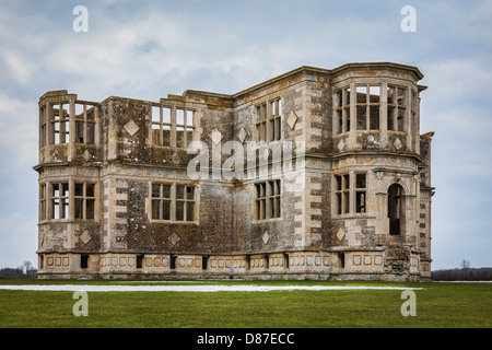 The incomplete 1605 Elizabethan lodge, Lyveden New Bield, Northamptonshire, UK. Stock Photo